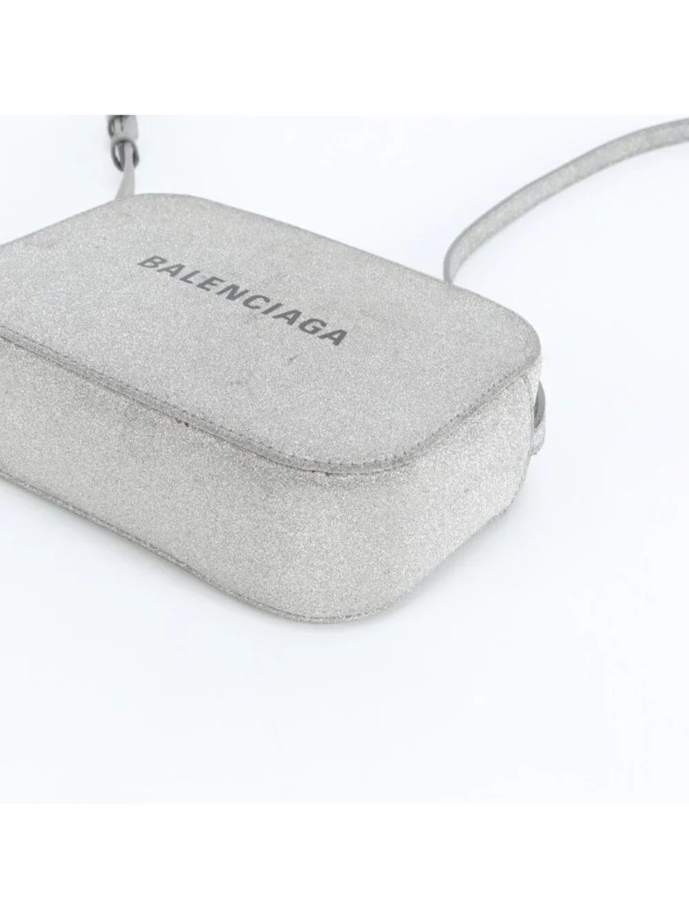 Balenciaga Everyday Camera Glitter Leather Shoulder Bag Crossbody - Picture 6 of 9